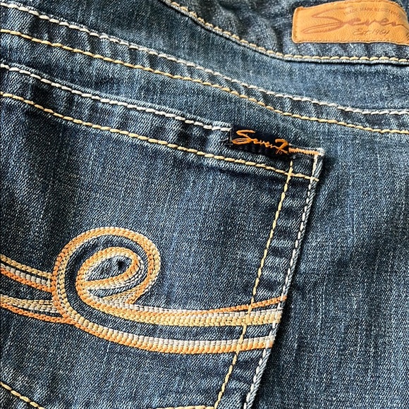 Stylish Blue Jeans with Orange Stitching Seven plus size 20 - Picture 5 of 5